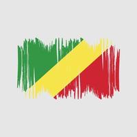 Kongo Flagge Vektorpinsel. Pinselvektor der Nationalflagge vektor