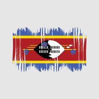 swaziland flagga vektor borsta. nationell flagga borsta vektor