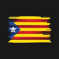 catalonia flagga borsta vektor. nationell flagga design vektor