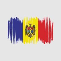 moldavien flagga vektor borsta. nationell flagga borsta vektor