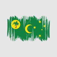 cocos öar flagga vektor borsta. nationell flagga borsta vektor