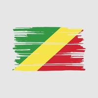 Kongo-Flaggen-Pinsel-Vektor. Design der Nationalflagge vektor