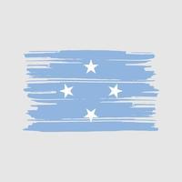 micronesia flagga borsta vektor. nationell flagga design vektor