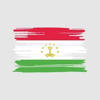 Pinselvektor der tadschikischen Flagge. Design der Nationalflagge vektor
