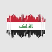 irak flagga vektor borsta. nationell flagga borsta vektor