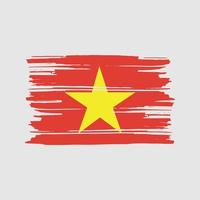 vietnam flagga borsta vektor. nationell flagga design vektor