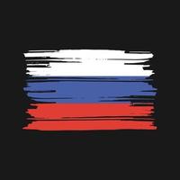 ryssland flagga borsta vektor. nationell flagga design vektor