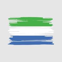 sierra leone flag pinselvektor. Design der Nationalflagge vektor