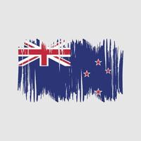Vektorpinsel mit neuseeländischer Flagge. Pinselvektor der Nationalflagge vektor