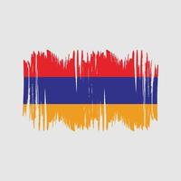 Vektorpinsel mit Armenien-Flagge. Pinselvektor der Nationalflagge vektor