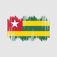 Togo flagga vektor borsta. nationell flagga borsta vektor