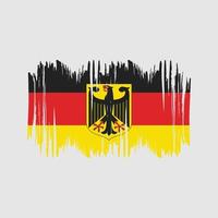 Deutschland-Flaggen-Vektorpinsel. Pinselvektor der Nationalflagge vektor