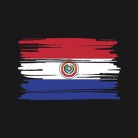 paraguay flagga borsta vektor. nationell flagga design vektor