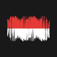 indonesien eller Monaco flagga vektor borsta. nationell flagga borsta vektor