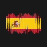 Spanien flagga vektor borsta. nationell flagga borsta vektor