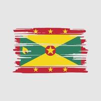 Grenada-Flaggen-Pinsel-Vektor. Design der Nationalflagge vektor