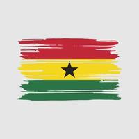 ghana flag pinselvektor. Design der Nationalflagge vektor