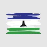 lesotho flag pinselvektor. Design der Nationalflagge vektor