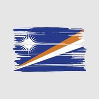 marshall öar flagga borsta vektor. nationell flagga design vektor