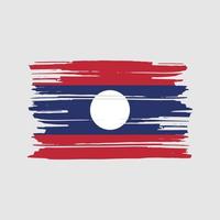 laos flag pinselvektor. Design der Nationalflagge vektor