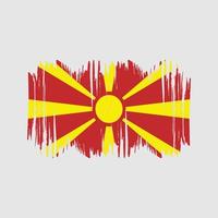 norr macedonia flagga vektor borsta. nationell flagga borsta vektor