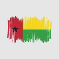 guinea-bissau-flaggenvektorpinsel. Pinselvektor der Nationalflagge vektor