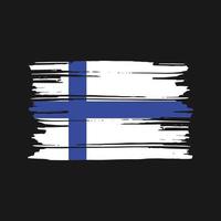 finland flagga borsta vektor. nationell flagga design vektor