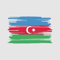 azerbaijan flagga borsta vektor. nationell flagga design vektor