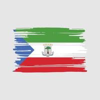 äquatorialguinea-flaggenbürstenvektor. Design der Nationalflagge vektor