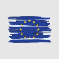 Pinselvektor der europäischen Flagge. Design der Nationalflagge vektor