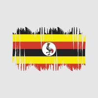 Uganda-Flaggen-Vektorpinsel. Pinselvektor der Nationalflagge vektor