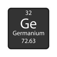 germanium symbol. kemiskt element i det periodiska systemet. vektor illustration.