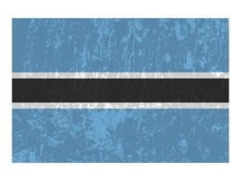 Botswana-Grunge-Flagge, offizielle Farben und Proportionen. Vektor-Illustration. vektor