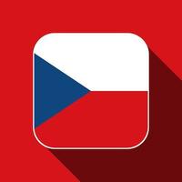 tjeckiska republikens flagga, officiella färger. vektor illustration.