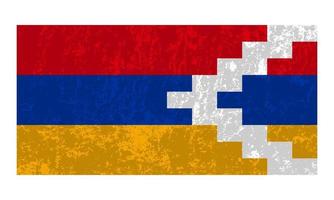 Artsakh-Grunge-Flagge, offizielle Farben und Proportionen. Vektor-Illustration. vektor