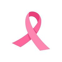 korsade rosa band symbol av värld cancer dag vektor