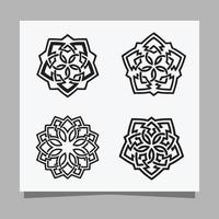 vektor illustration av minimalistisk ornament, arabicum ornament dragen på papper är perfekt för baner och affisch dekoration