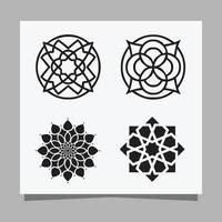 vektorillustration minimalistischer ornamente, arabische ornamente auf papier gezeichnet, eignen sich perfekt für die dekoration von bannern und postern vektor