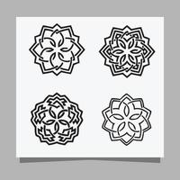 vektorillustration minimalistischer ornamente, arabische ornamente auf papier gezeichnet, eignen sich perfekt für die dekoration von bannern und postern vektor