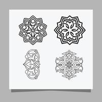 vektor illustration av minimalistisk ornament, arabicum ornament dragen på papper är perfekt för baner och affisch dekoration