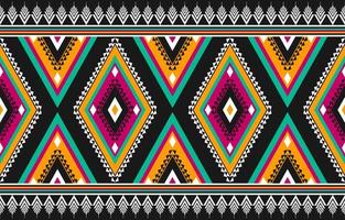 geometrisches nahtloses Muster im Stammes-. teppich ethnisches muster kunst. Stoff im mexikanischen Stil. vektor
