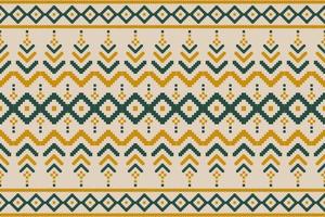 Teppich ethnische Ikat-Kunst. geometrisches nahtloses Muster im Stammes-. Stoff im mexikanischen Stil. vektor