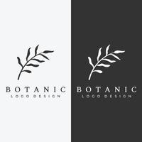 naturlig botanisk logotyp organisk mall vektor design med löv, blommor, stjälkar. med minimalistisk översikt, elegant.lämplig för skönhet, märke, bröllop och företag.