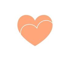 hjärta ikon och Lycklig symbol enkel form begrepp platt vektor illustration.