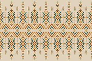 Teppich ethnische Ikat-Kunst. geometrisches nahtloses Muster im Stammes-. Stoff im indischen Stil. vektor