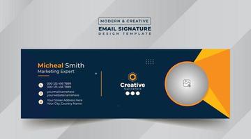 Design der E-Mail-Signaturvorlage vektor