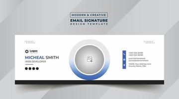 e-post signatur mall design vektor