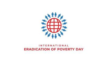 Internationaler Tag für die Beseitigung der Armut. Vektor-Illustration vektor