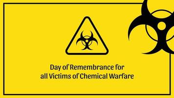 Gedenktag für alle Opfer chemischer Kriegsführung. Vektor-Illustration vektor