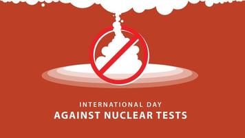 Internationaler Tag gegen Atomtests. Vektor-Illustration vektor